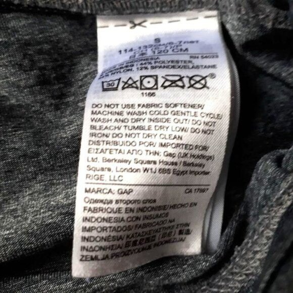 Gap Fit Activewear Leggings Gray with Multi-Color Stripes Girls Small - Picture 6 of 7